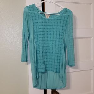 S Lucky Brand 3/4 Sleeve Top.